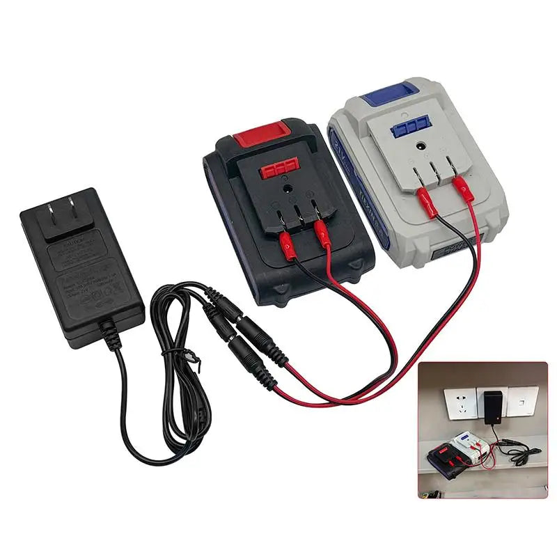 Dual Head Safe Lithium Charger 18V 21V 24V Overload Protection Qme
