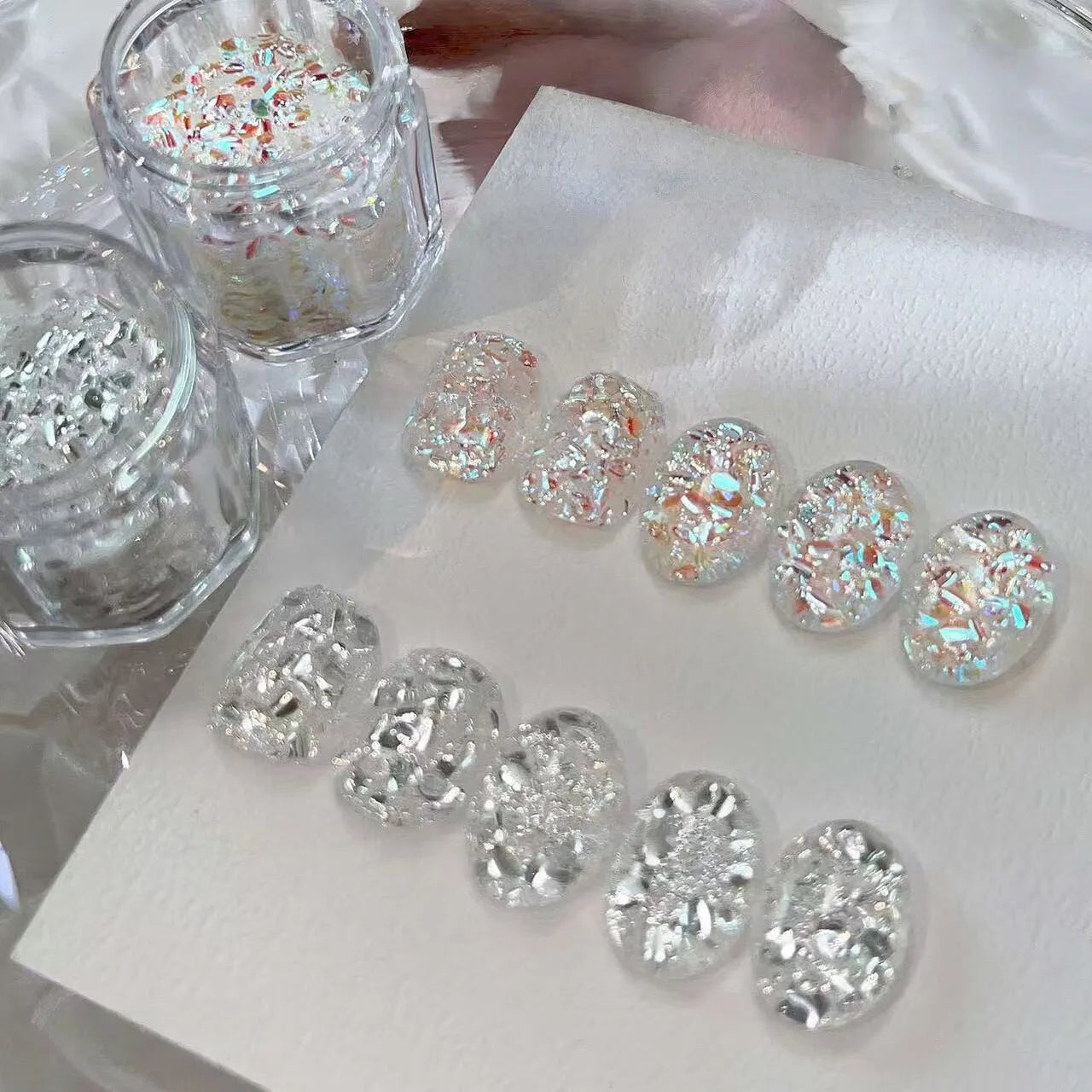 White Internet Celebrity Hot-selling Light Chasing Flash Nail Art Qme