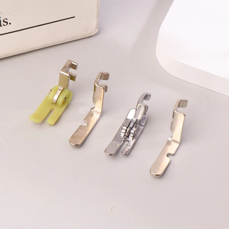 Sewing Machine Zipper Presser Foot Iron Plastic Left Right Hole Qme