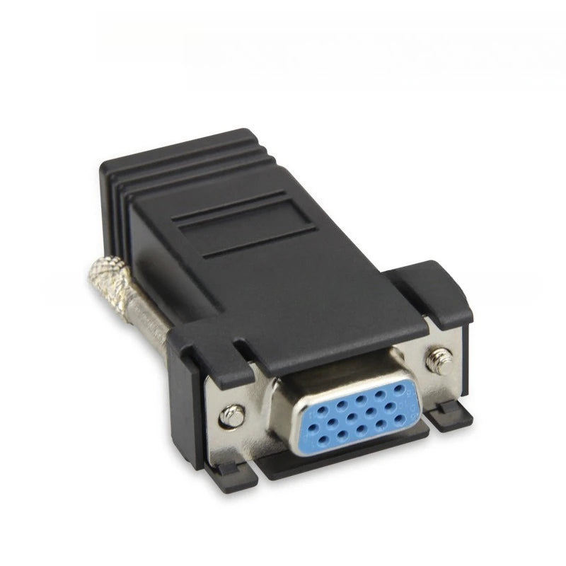 ESCAM 10PCS/LOT VGA Video Extender Male to LAN CAT5 CAT6 RJ45 Network Cable Female Adapter vga to rj45 adapter Qme 5pcs female