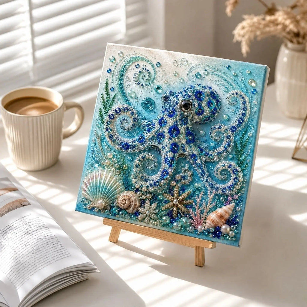New Ocean-themed Pearl Painting DIY Kit with Step-by-Step Instructions Handmade Craft Set for Beginners Creative Home Decor Qme