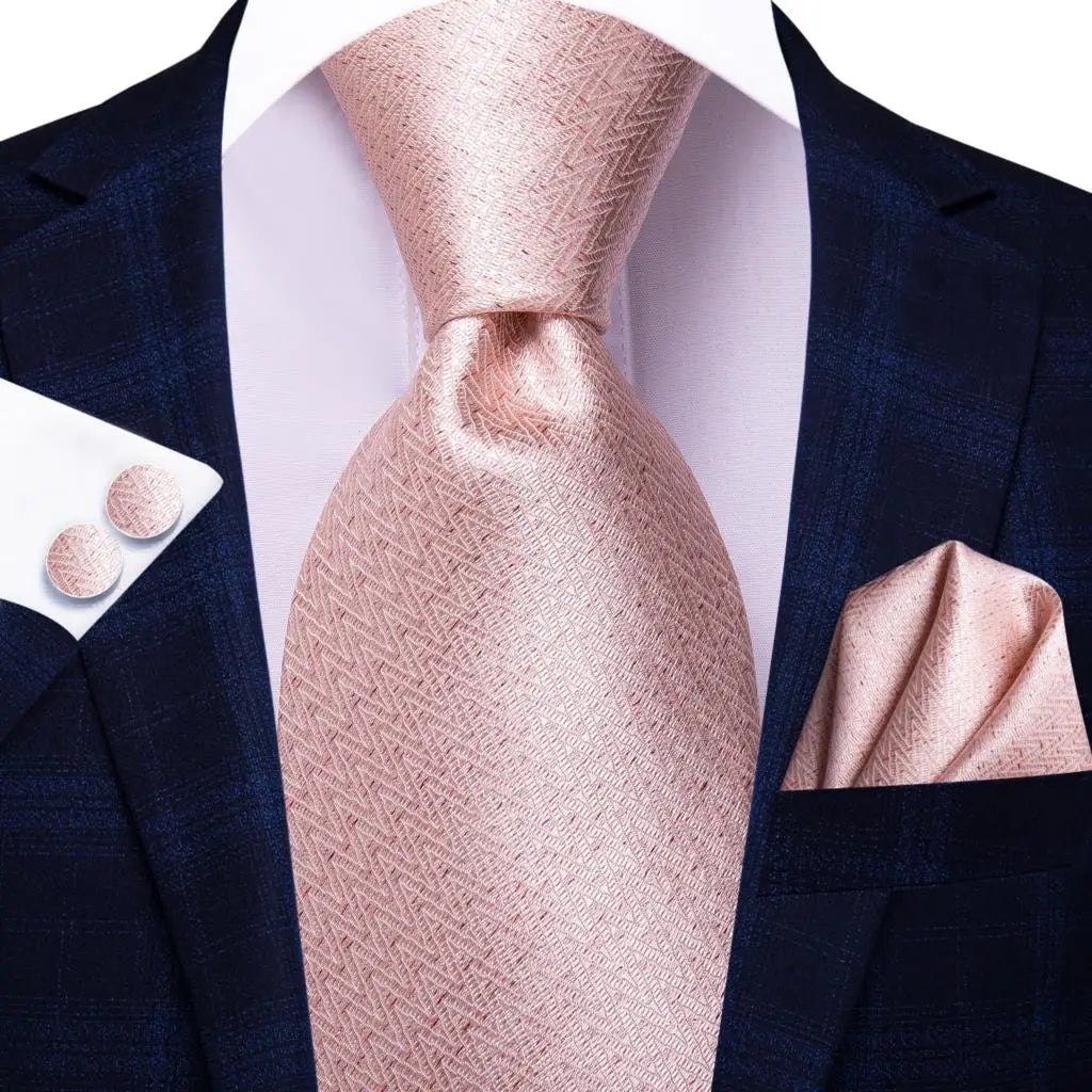 Jacquard Peacock Blue Novelty Design Wedding Tie Men Hanky Cufflinks Qme 3349