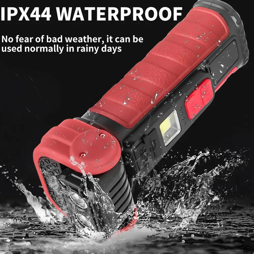 Mini Portable COB Work Light with Rotatable Lamp Head Magnetic Suction Type-C Fast Charging Multi Function Clip Waterproof Qme