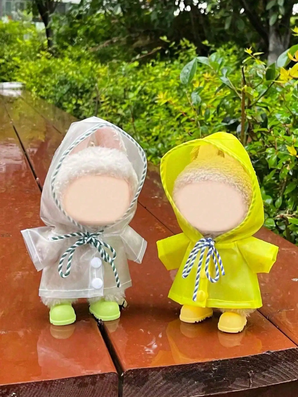 Labubu Raincoat Outfit Waterproof Cape Boots 6 69' Fashion Dolls Qme
