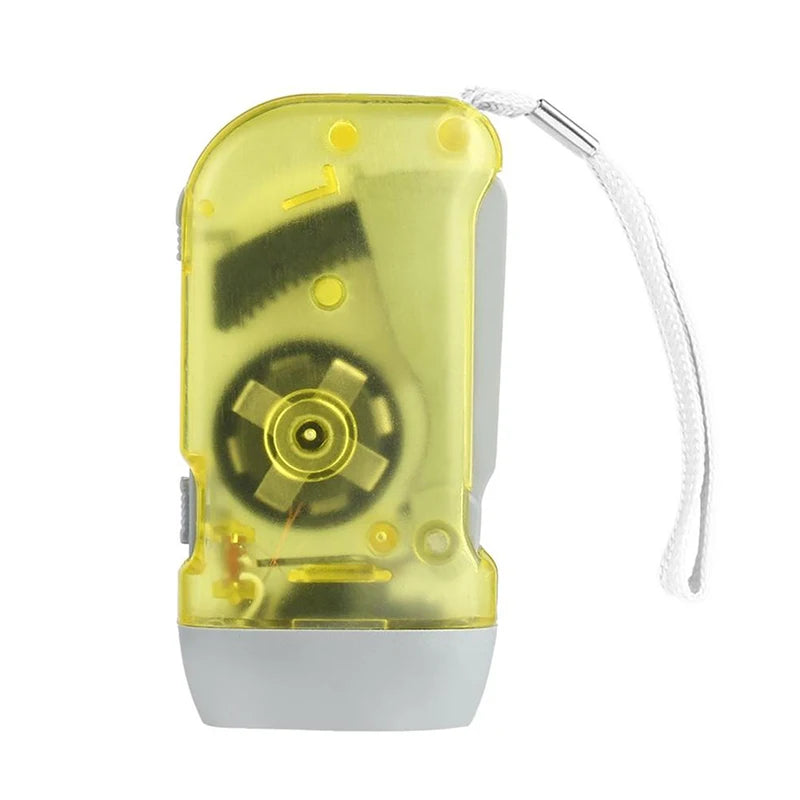3 LED Outdoor Hand Pressing Dynamo Wind Up Flashlight Torch Light Qme onesize