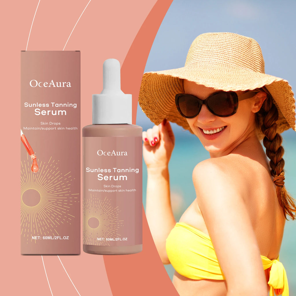 Body Facial Self Tanning Drops Natural Bronzer Liquid Prevent Sunburn Sunless Tanning Products Qme