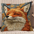1PC Linen 2D Lovely Fox Printed Throw Pillowcases Home Sofa Decorative Cushion Covers Washable Skin-friendly Bed Pillow Case Qme 1 One Size