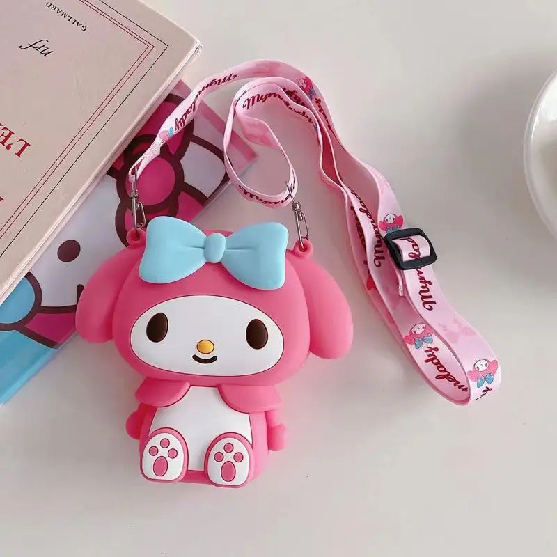Melody Cartoon Coin Purse Cute, Instagram-Style Fashion Bag for Students Street Style Silicone Crossbody Bag with Toy Design Qme 6