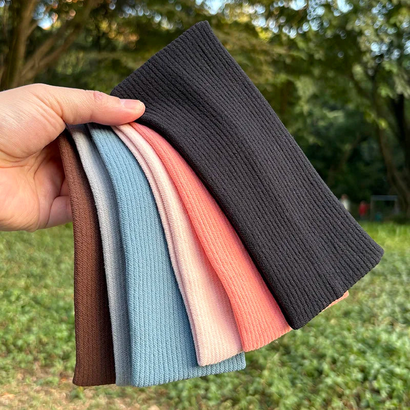 Sweatproof Sports Wide Elastic Headbands Men Women Thick Gym Cosmetic Qme