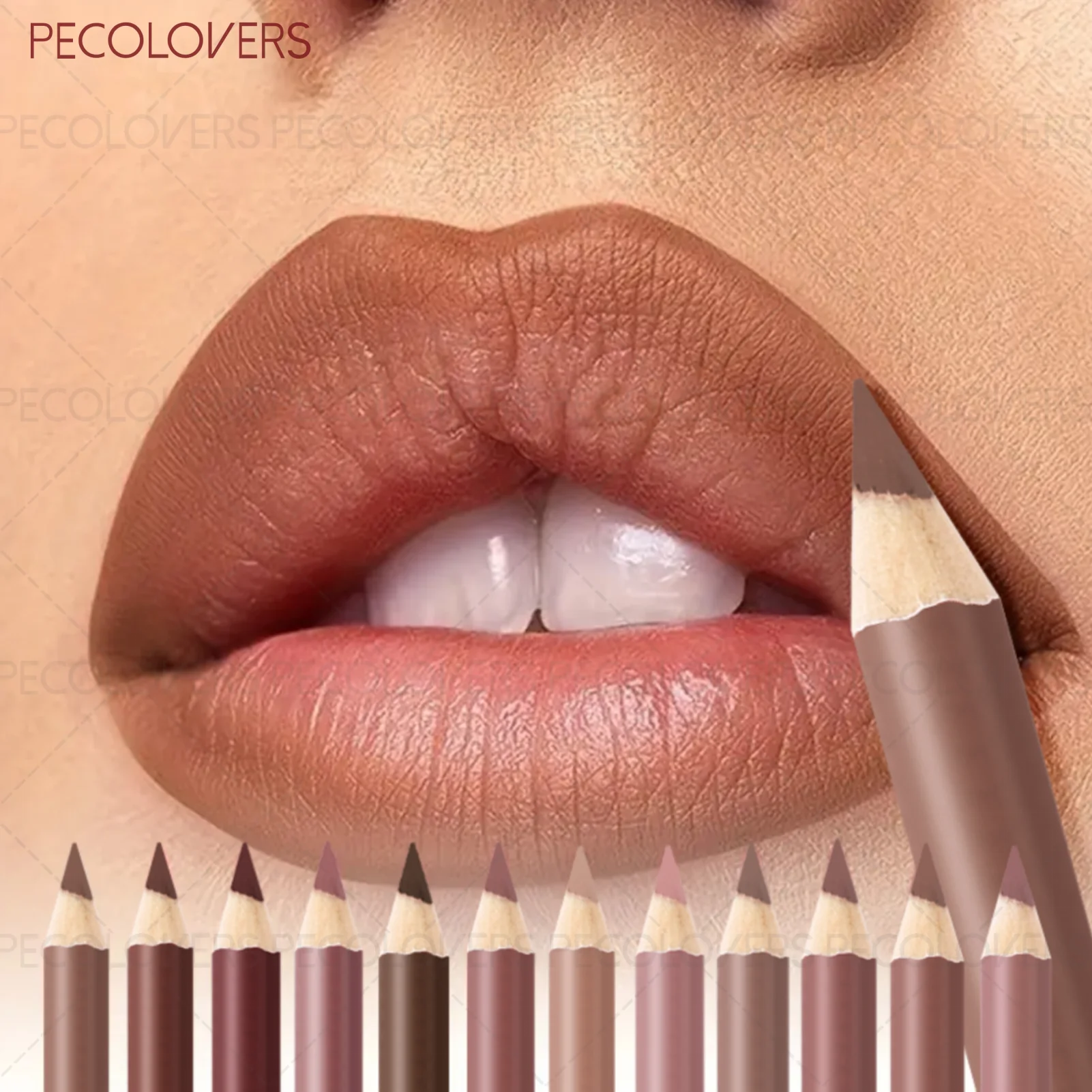 Matte Lip Liner Pencil Multiple Red Brown Tones Lipstick Pen Define Qme