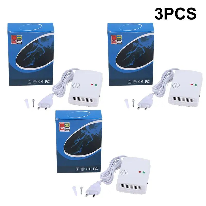 Portable Wall Mounted Independent Gas Detector Alarm Gas Leak Detector Tester Propane Methane Safe Natural Gas Alarm Sensor. Qme 3PCS