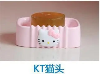 Hello Kitty Creative Cartoon-Style Cute Soap Dish Bathroom Soap Dish for Home Use Soap Dish Holder / Plastic Storage Box Qme 3