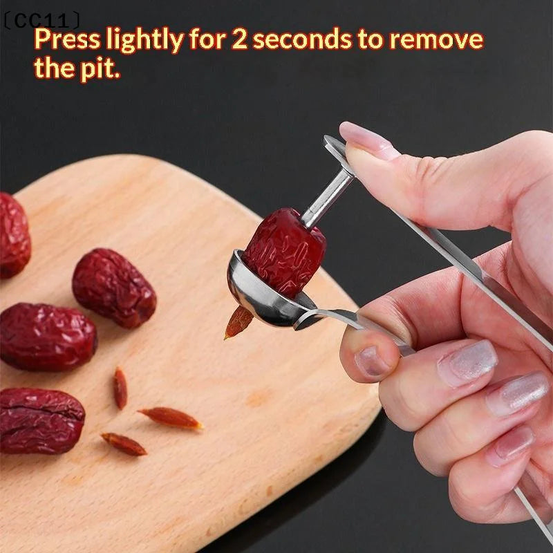 Stainless Steel Red Date Pitter Tool Seed Corer Kitchen GadgetCC11 Qme