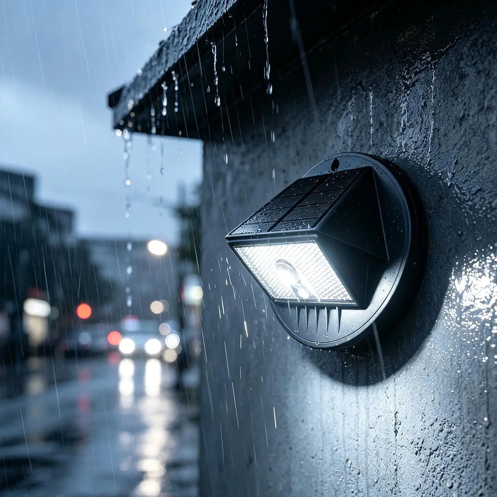 Solar Fence Light Waterproof Motion Sensor LED Decorations Powered Qme