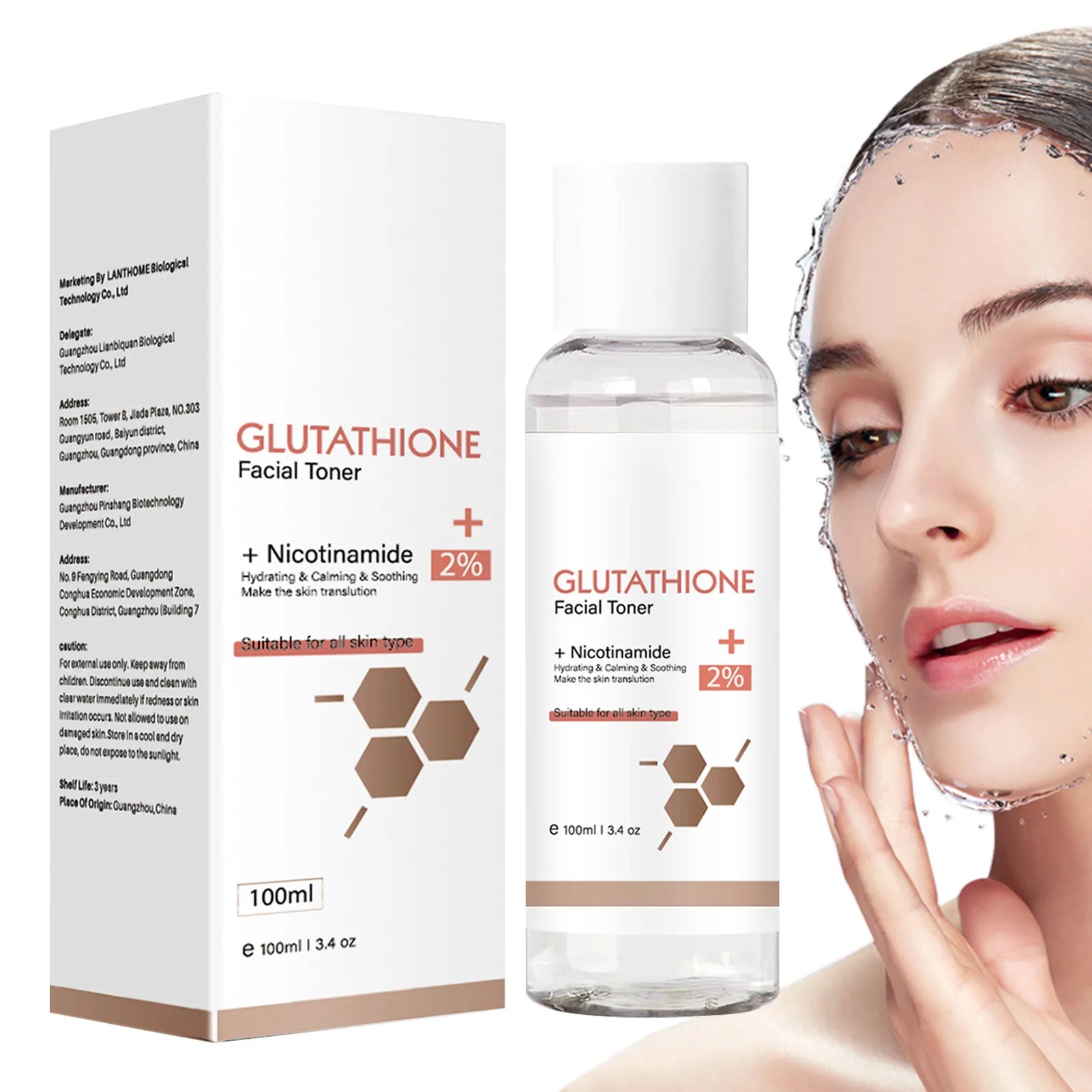 Glutathione Whitening Freckle Serum Remove Melasma Dark Spot Removal Qme