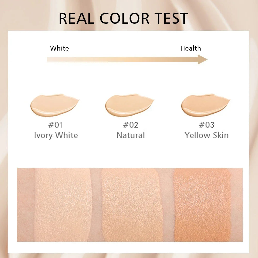 Full Coverage Liquid Foundation Matte Dewy Squeeze Tube Waterproof Qme