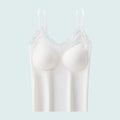 Ins Fashion Lace Women Ice Silk Camisole Non Trace Slim Fit Suspender Qme White M