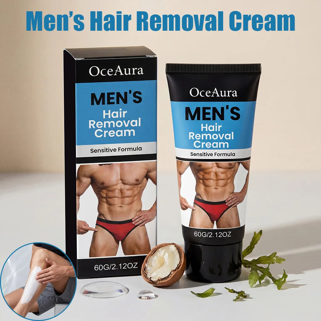 Men’s Hair Removal Cream Gentle Painless Depilatory Cream Effective Hair Remover for Body Legs Armpit Quickly Smoothing Skin Qme