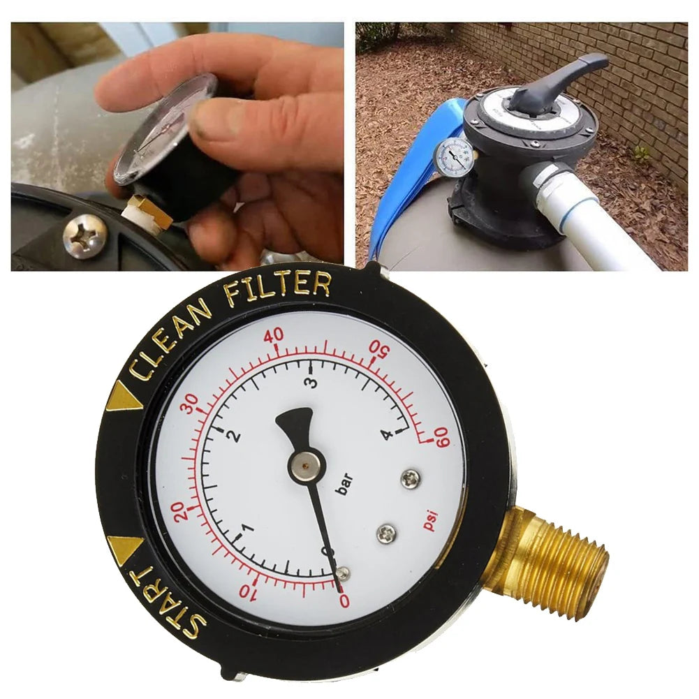 0-60 PSI Pool Pressure Gauge Spa Aquarium Water Swimming Valve Filter Qme Default Title