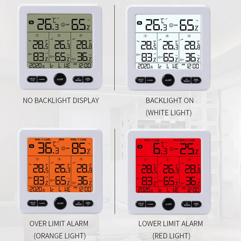 Weather Station Wireless Indoor Outdoor Thermometer Digital Qme