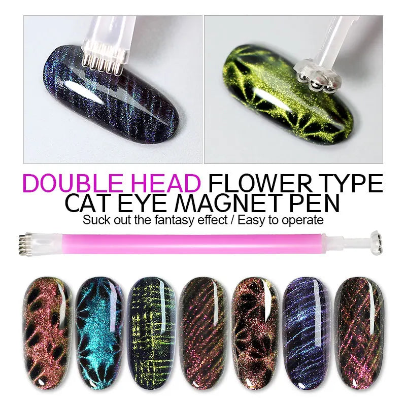 Arte Clavo 6 Styles Cat Eye Magnetic Stick Nail Art Tools Magnet Gel Qme