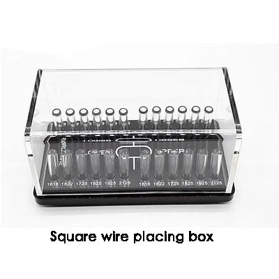 Dental Acrylic Organizer Holder Box Round Rectangular Arch Wires Case Qme