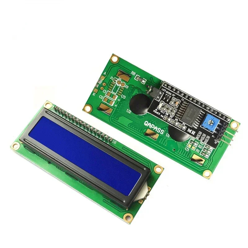 1pcs LCD1602 1602 LCD Module Blue / Yellow Green Screen 16x2 Character LCD Display PCF8574T PCF8574 IIC I2C Interface 5V Qme