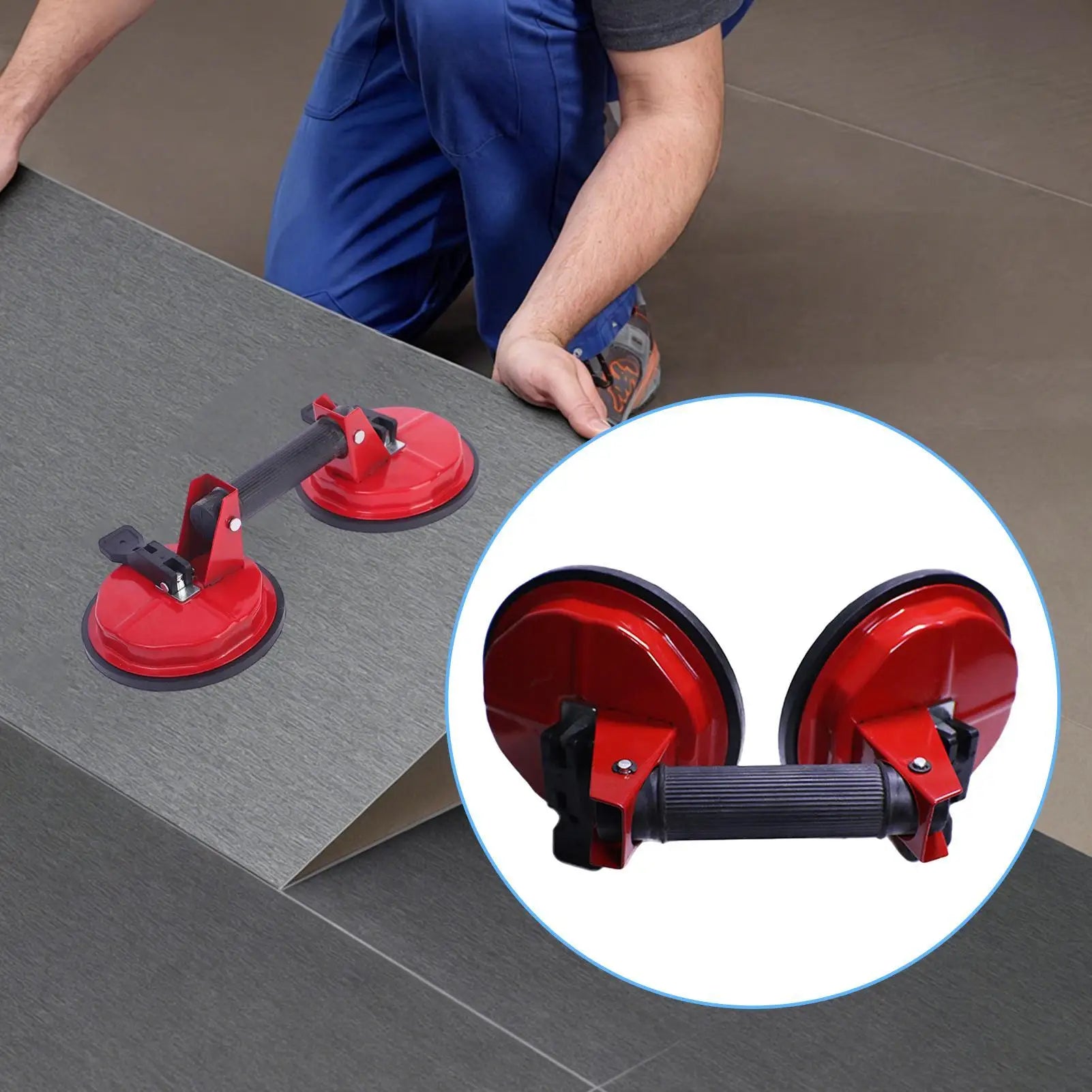 Glass Suction Cups Double-Claw Metal Dent Puller Tile Window Lifting Suction Cups For Granite Panel Laminate Hardwood Windshield Qme