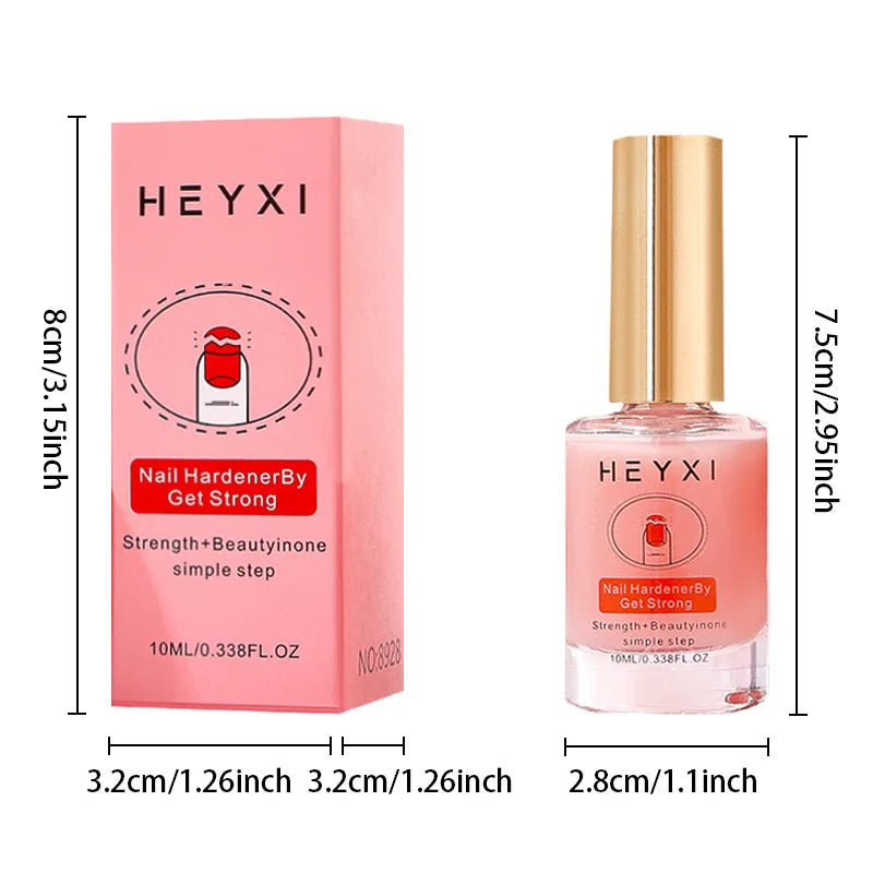 Natural Pink Nail Polish Hardener Lasting Luster Smooth Application Qme