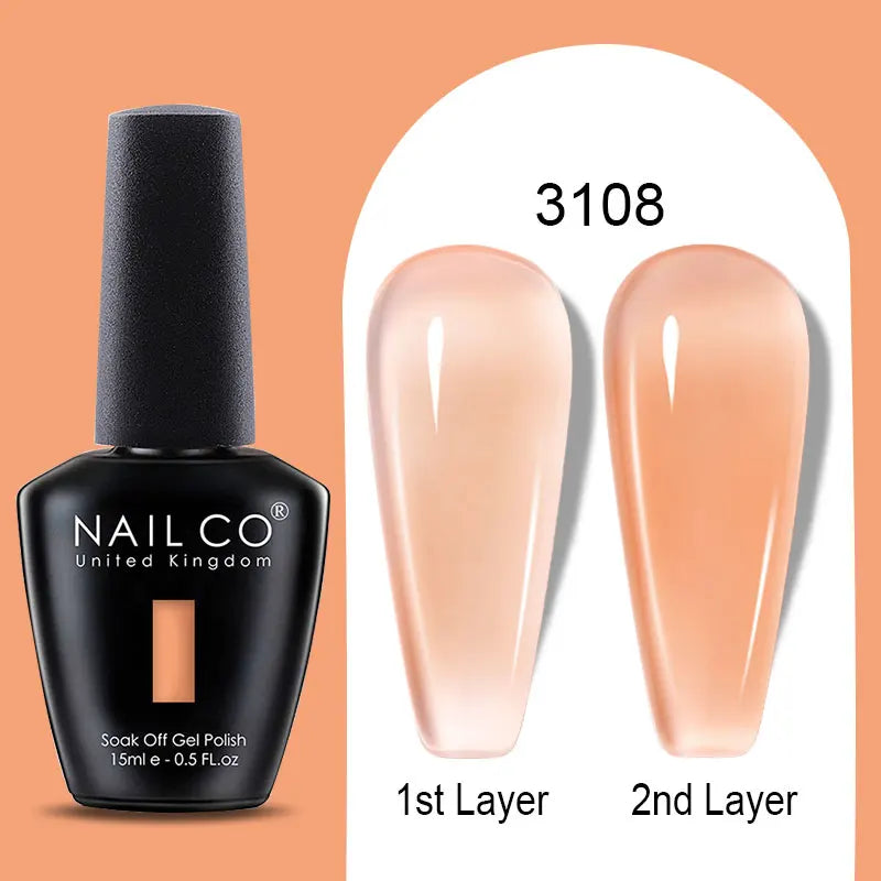 NAILCO Winter Red Gel Nail Polish Semi Permanent Soak Off Varnishes