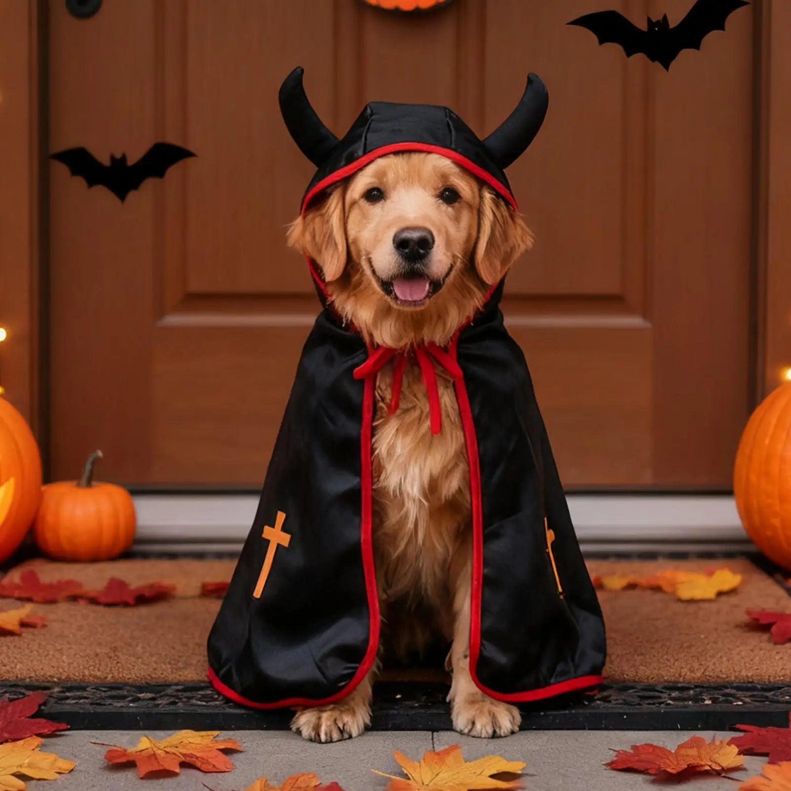 Halloween Pet Costumes Funny Puppy Cloak Photo Props Large Breed Qme