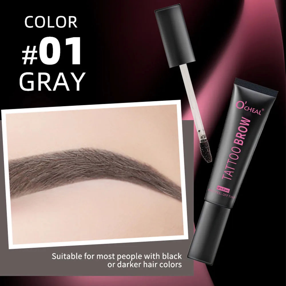 Waterproof Eyebrow Gel Long-lasting Quick Drying Formula Suitable All Qme 01 GRAY