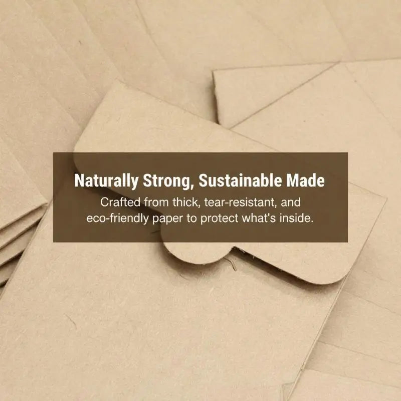 Thickened Square Kraft Paper Bags Card Packaging Eco-friendly Qme