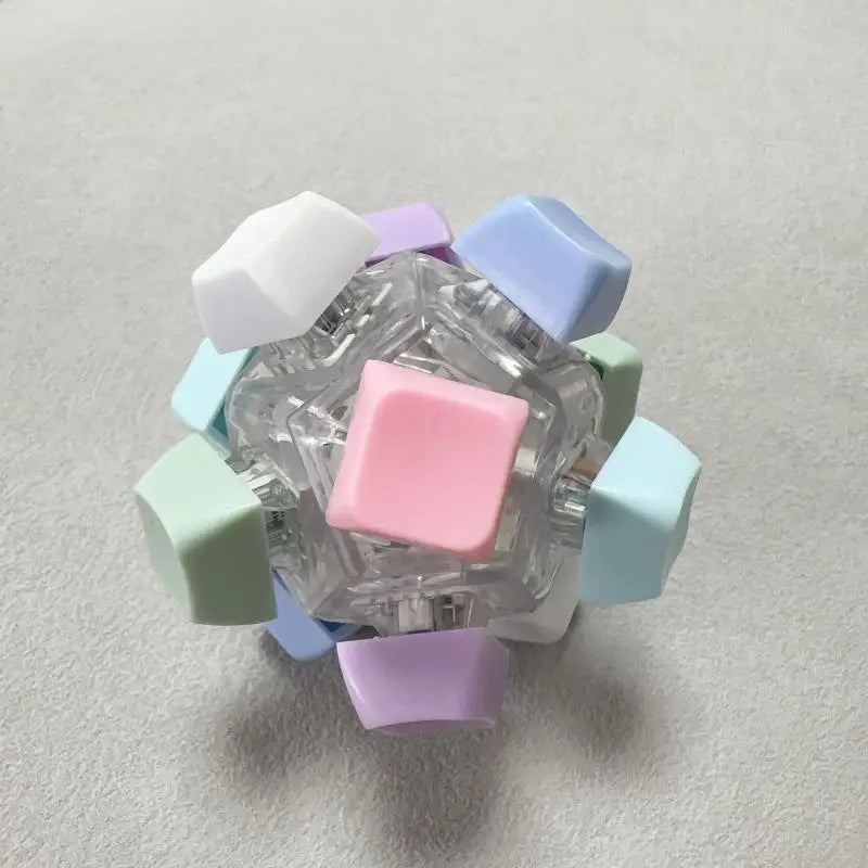 12 Key Fidget Keyboard Button Magic Ball Keychain LED Finger Stress Qme