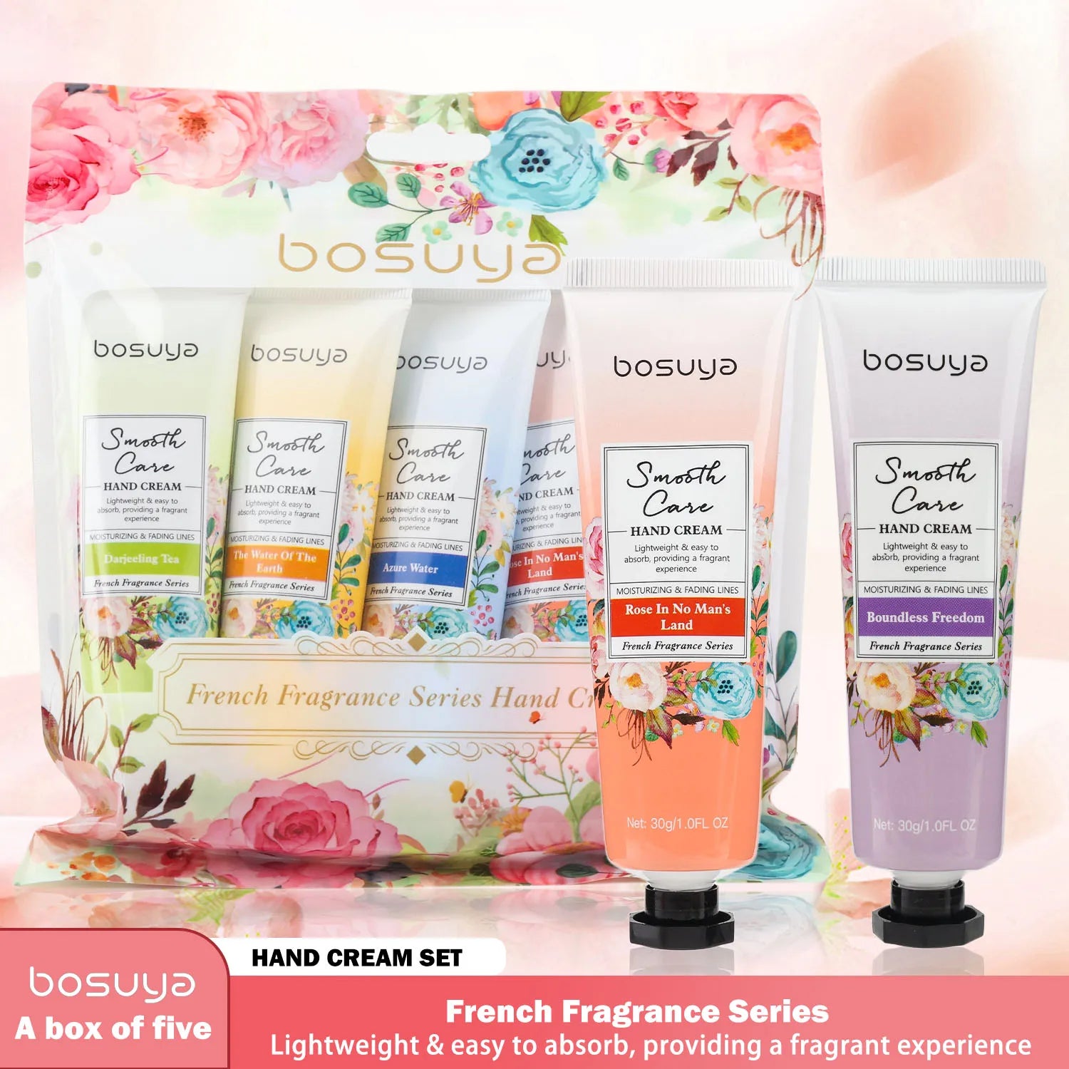 Floral Fragrance Hand Cream Moisturizing Water Locking Clear Easy Qme