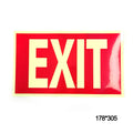 1 Luminous Exit Sign - Emergency Evacuation Safety Wall Decal, Photoluminescent Fire Evacuation Indicator with Green Border and Qme 1pc