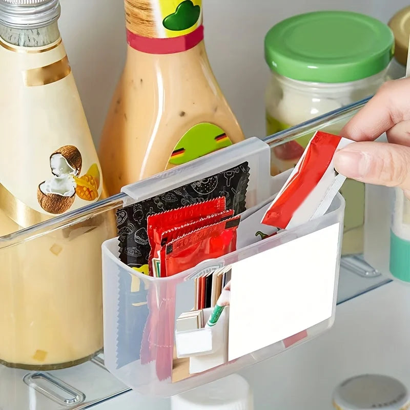 1 Household Kitchen Refrigerator Side Door Storage Box Hanging Qme