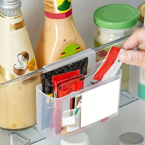 1 Household Kitchen Refrigerator Side Door Storage Box Hanging Qme