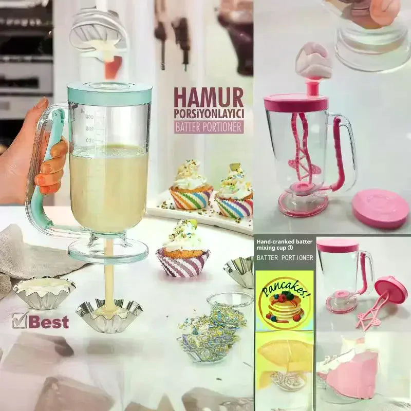 900ml Batter Dispenser Hand-held Funnel Pastry Dough Dispensador For Pancake Cupcakes Cake Qme