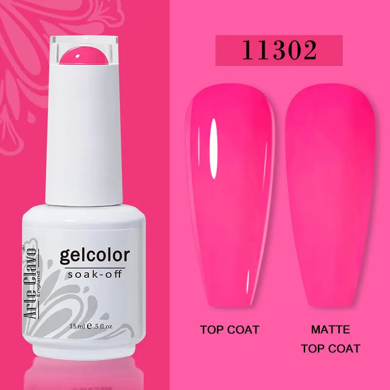 Arte Clavo Red Series Nail Polish Party Colors Gel Varnishes All Qme 11302