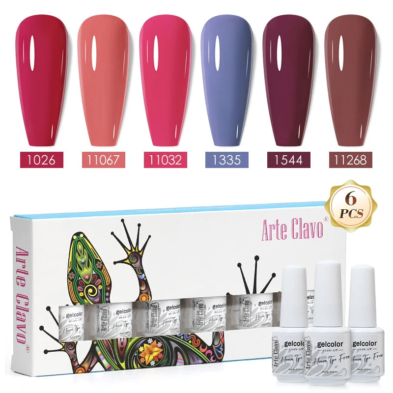 Arte Clavo Colourful Box Nail Gel Polish Semi Permanent UV Led Qme ZH55