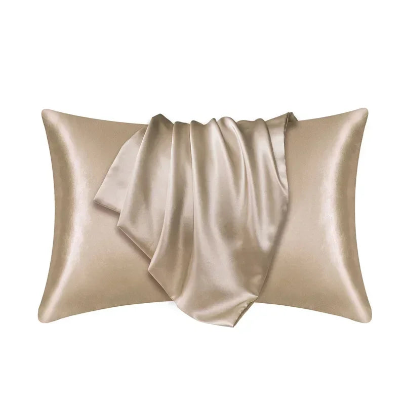 100% Natural Mulberry Silk Pillow Case Real Silk Protect Hair Skin Pillowcase Any Size Customized Bedding Pillow Cases Cover Qme Champagne 51x66cm