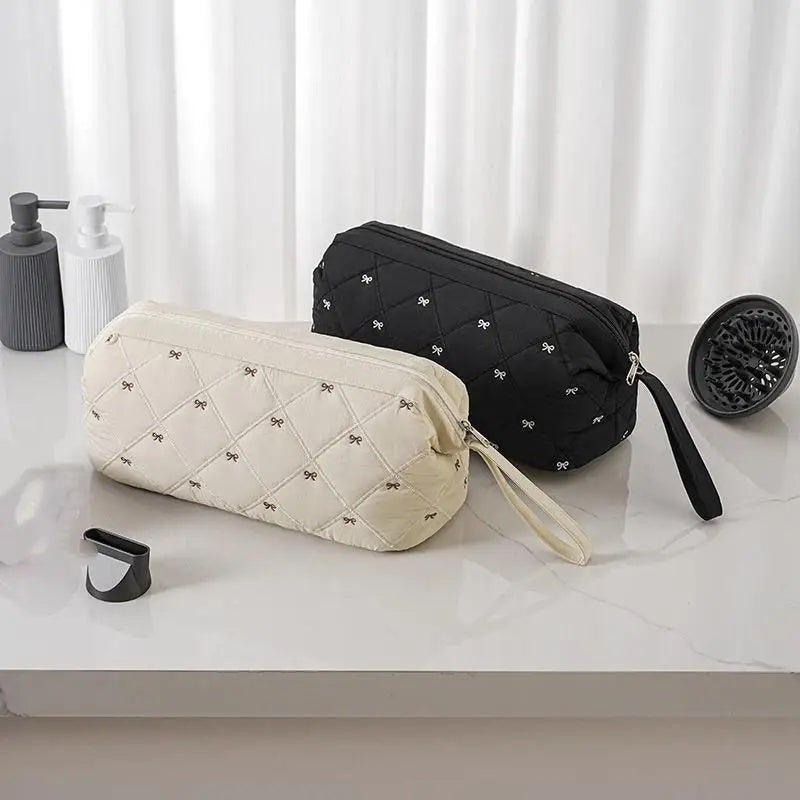 Waterproof Zipper Cosmetic Bags Women Hair Dryer Storage Bag Travel Qme