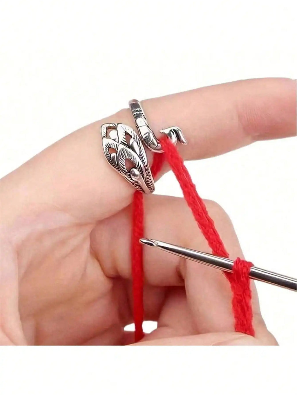 1 2 3 Adjustable Knitting Loop Crochet Ring Yarn Guides Needlework Qme