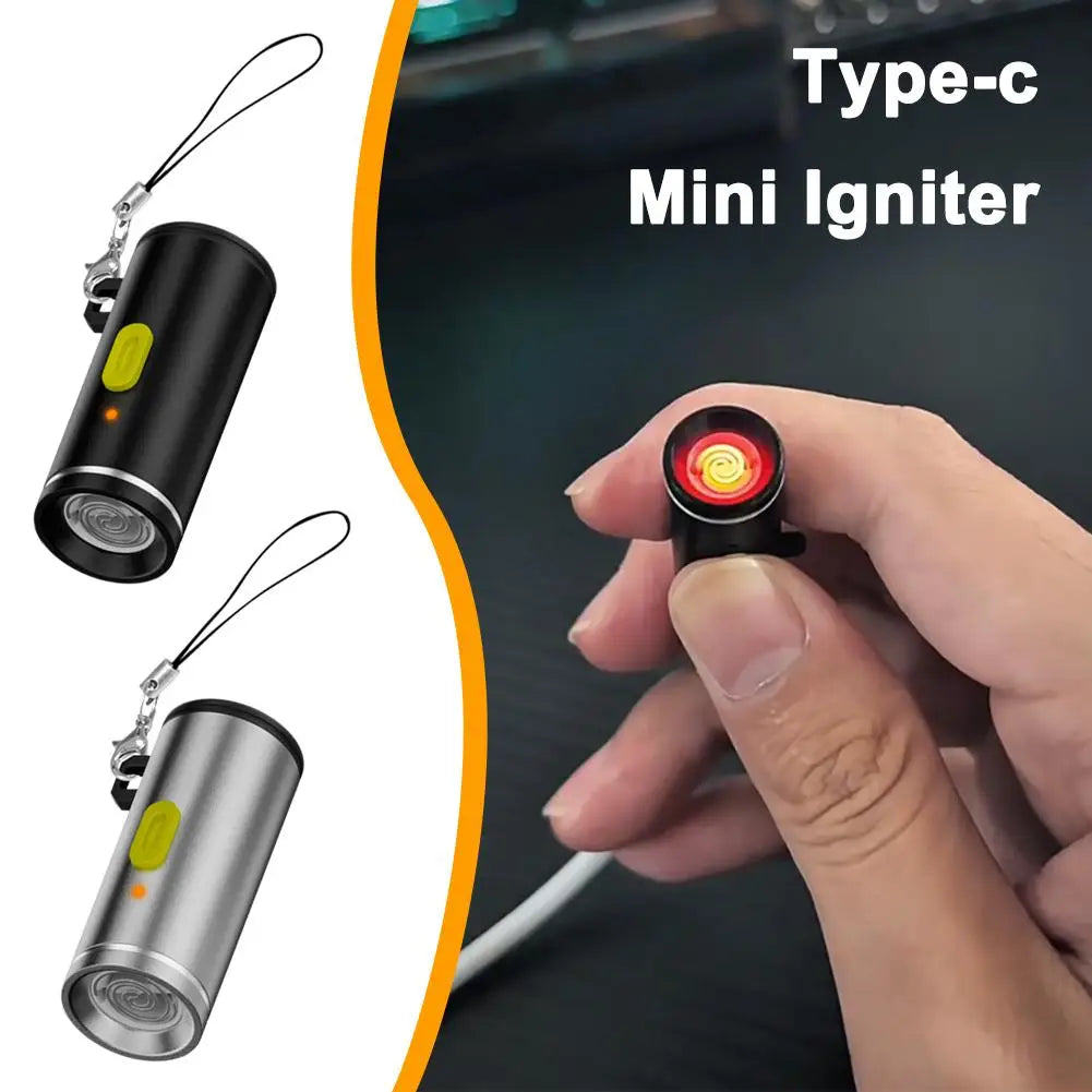 Compactly Type C Lighter Electric For Easy Carrying And Storage TypeC Mini Cigarette Lighter For Air Travel Outdoor No Flame Qme
