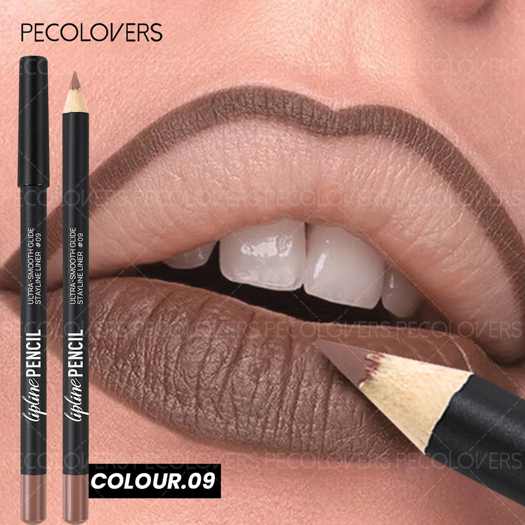 1PC Lipliner Lipstick, Plump and Charming Lips, Nude Brown, with A Variety of Makeup, Lip Cosmetics Qme 09