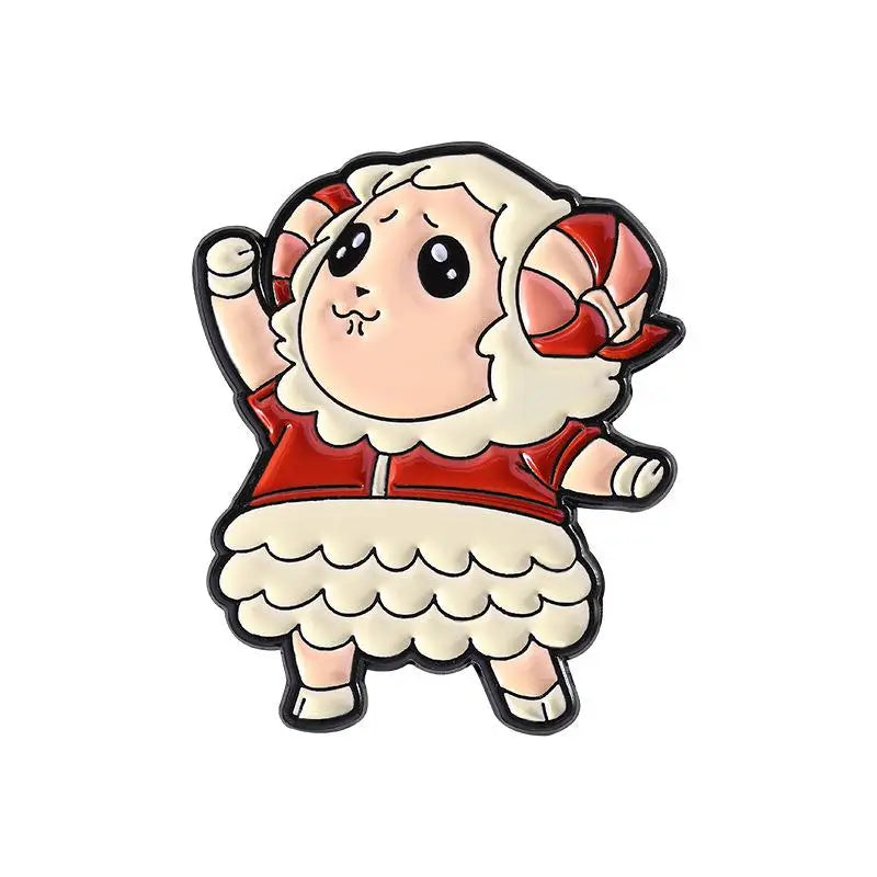 Cute Sheep Brooch Enamel Pins Funny Cartoon Friendship Brooches Qme style 5