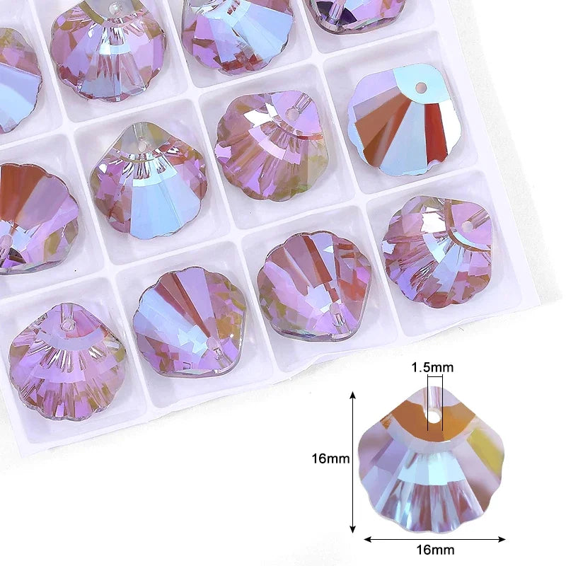 Charming Crystal Pendant Multi Shaped Rhinestone Pendant Crystal Jewelry Accessories Crafts Stone for Earrings Bracelet Making Qme 10-12pcs