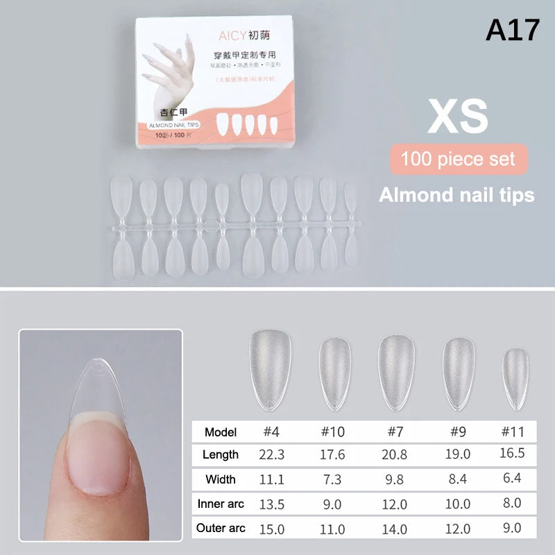 Box Matte Medium Short Press Nails Matt Soft Gel Fake No Polishing