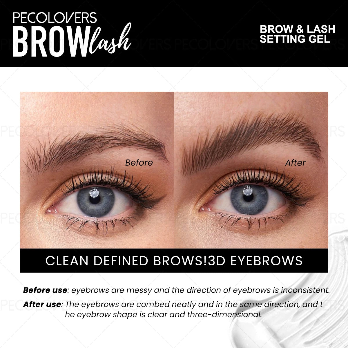 Long-lasting Waterproof Eyebrow Styling Soap Transparen Gel Brush Qme